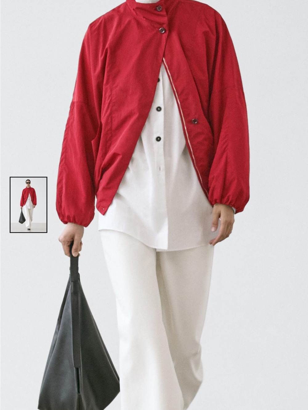 Massimo Dutti High Neck Bomber Puff Jacket